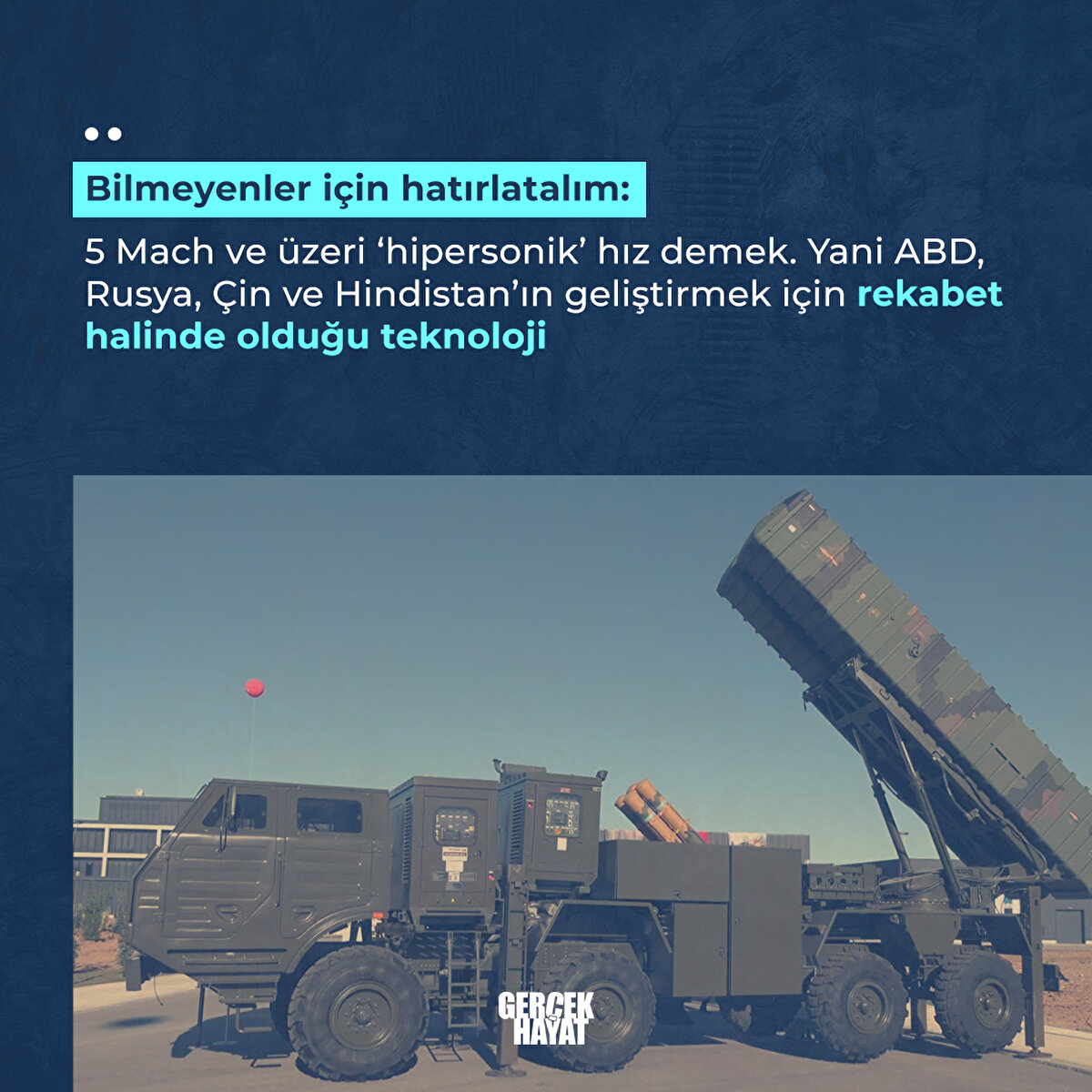 Yani ABD, Rusya, Çin ve Hindistan’ın geliştirmek için rekabet halinde olduğu teknoloji