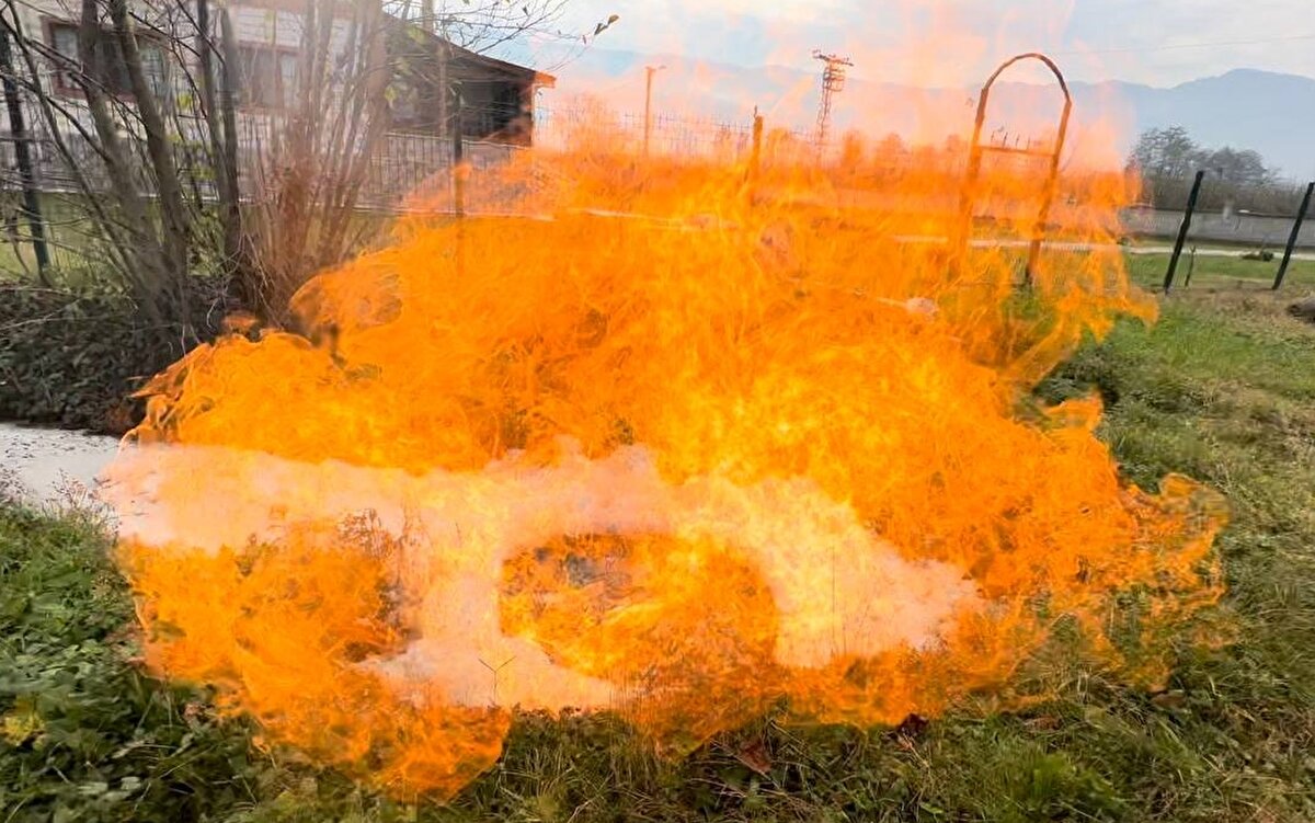 Anadolu Ajansı’nın Düzce ofisinden fotomuhabiri Ömer Ürer, yanan suyu fotoğrafladı. Samet Kalyoncu ve Emre Ayvaz da gelişmeleri takip etti ve haberleştirdi.