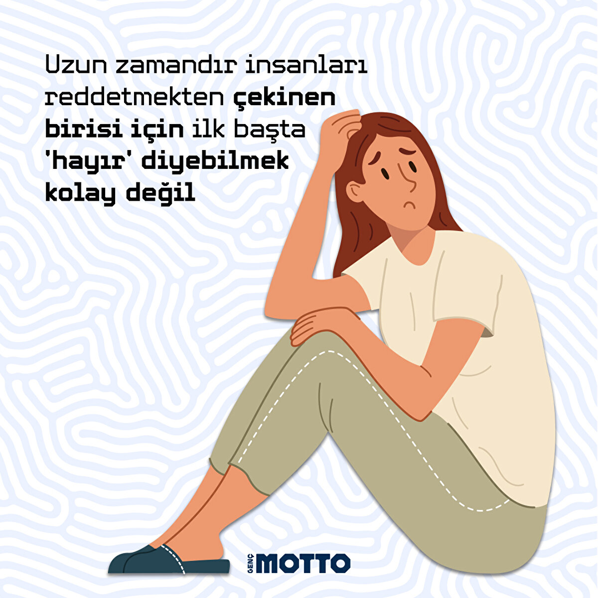 Uzun zamandır insanları reddetmekten &#231;ekinen birisi i&#231;in ilk başya 'hayır' diyebilmek kolay değil