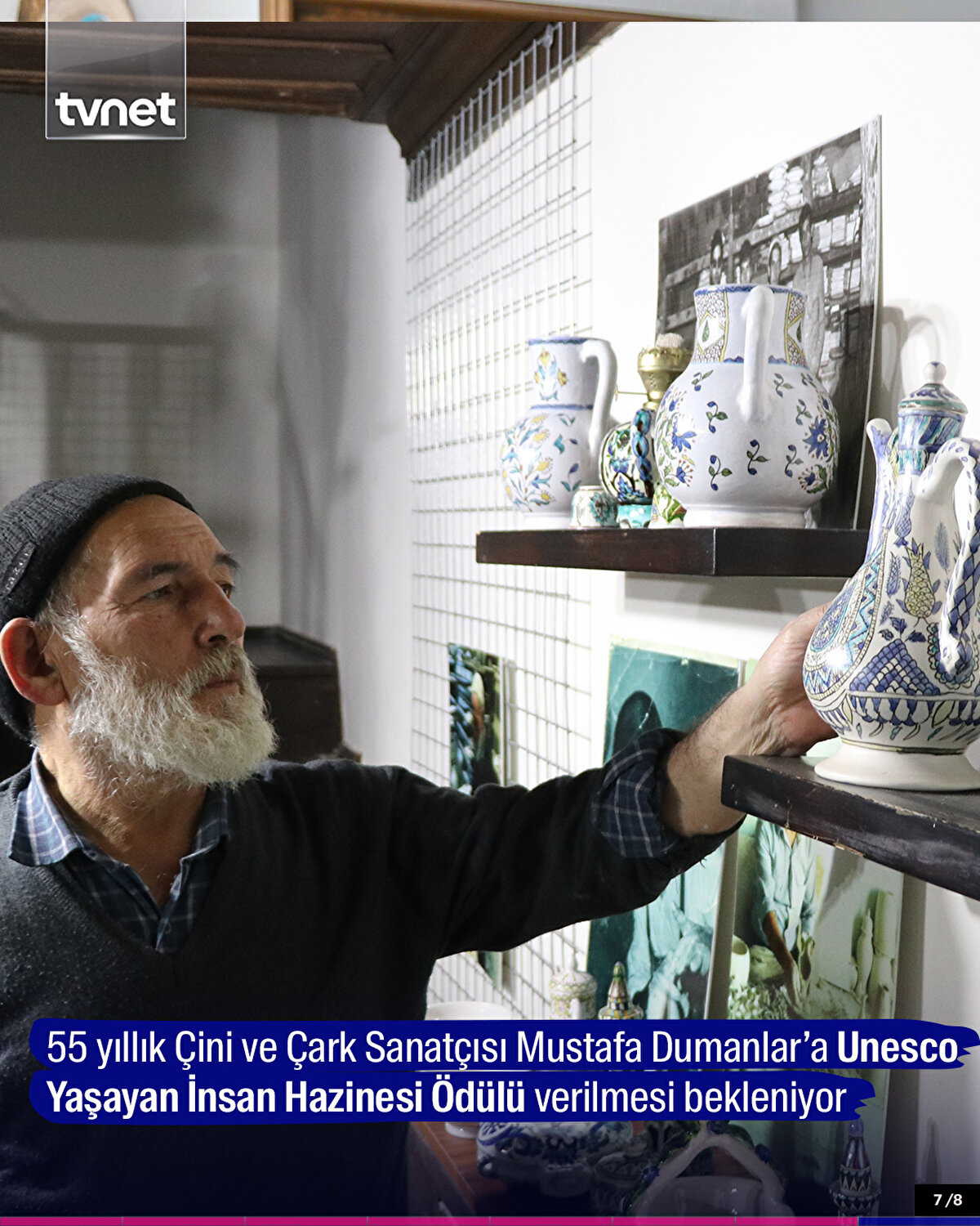 55 yıllık Çini ve Çark Sanatçısı Mustafa Dumanlar’a Unesco Yaşayan İnsan Hazinesi Ödülü verilmesi bekleniyor