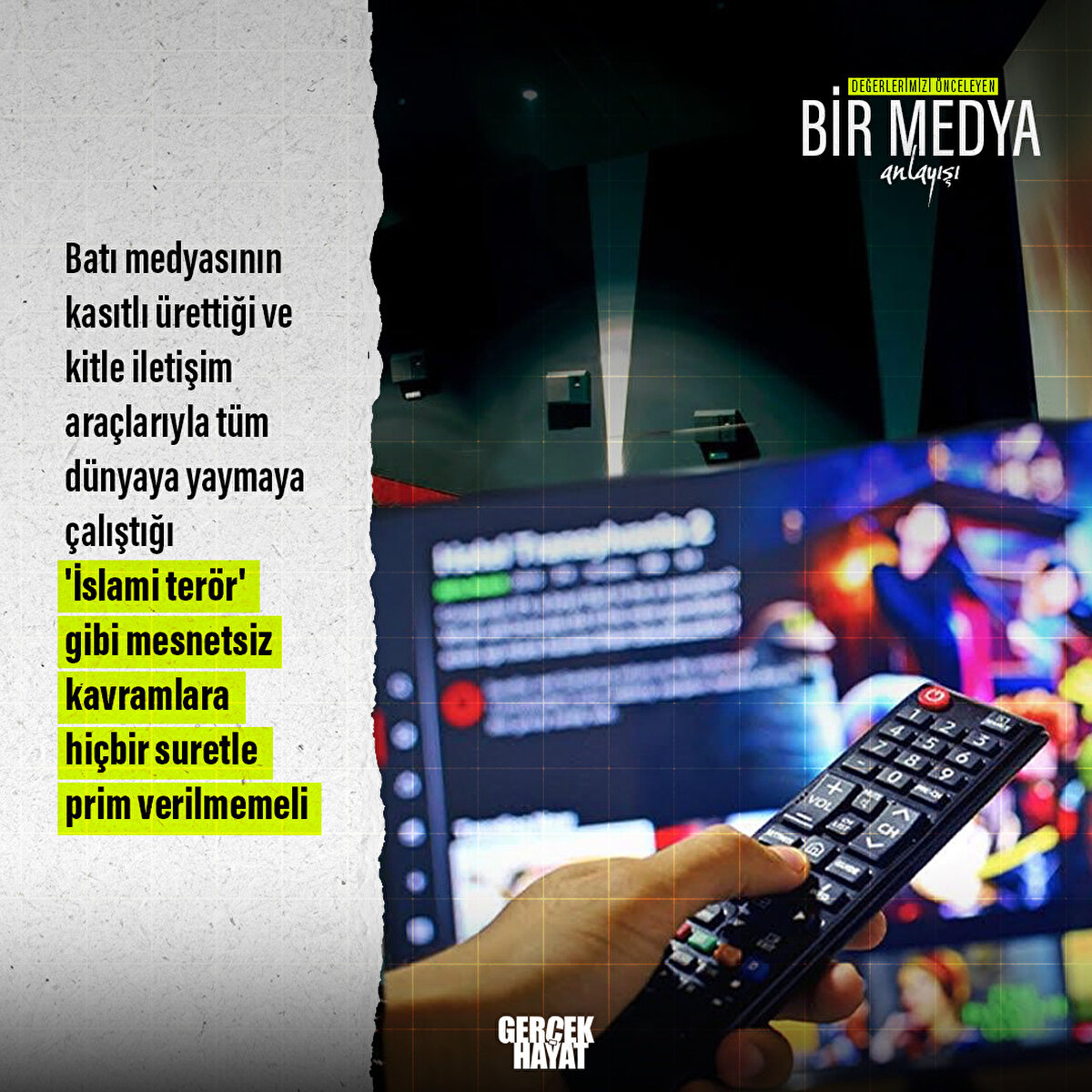 'İslami terör' gibi mesnetsiz kavramlara hiçbir suretle prim verilmemeli