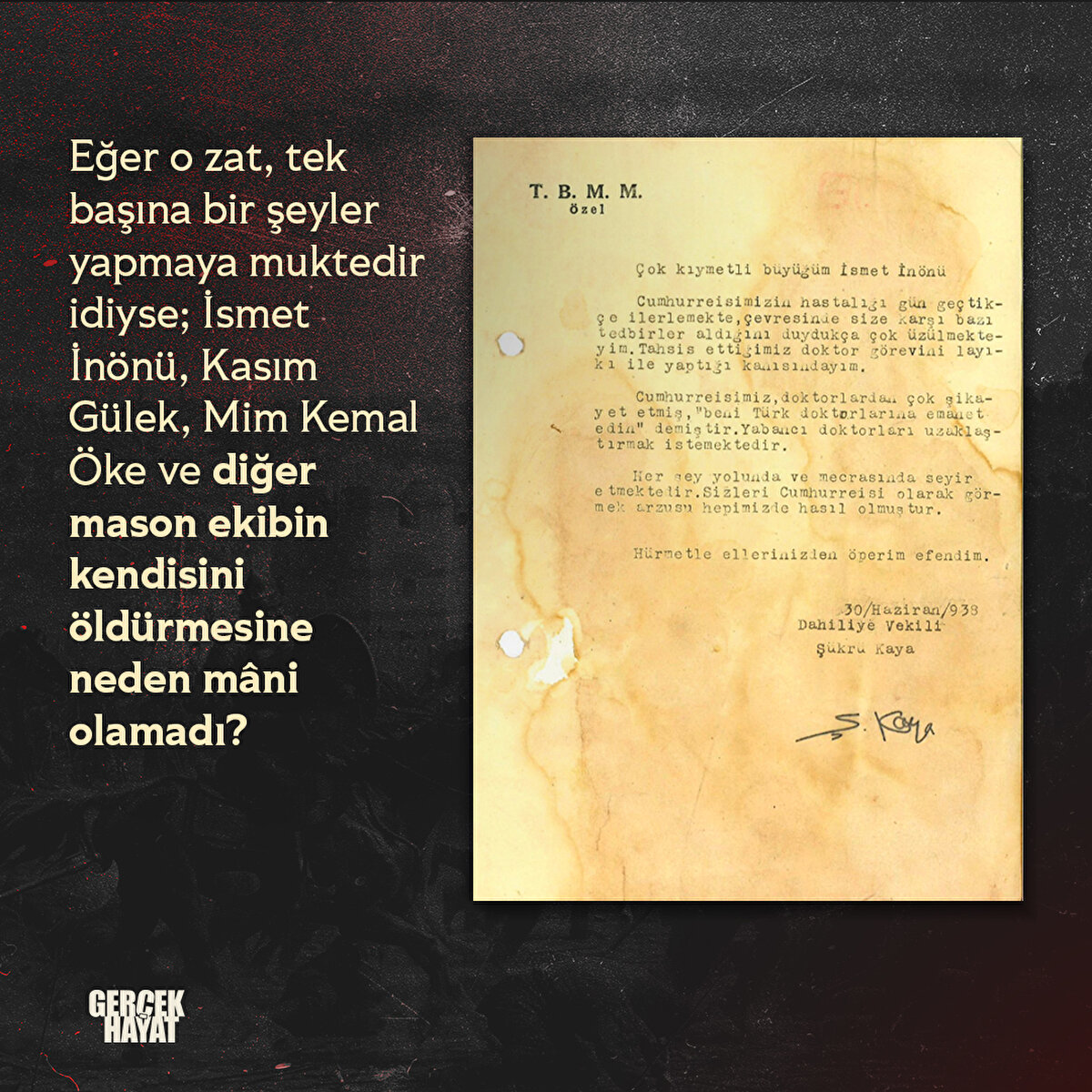 Mason ekibin kendisini öldürmesine neden mâni olamadı?