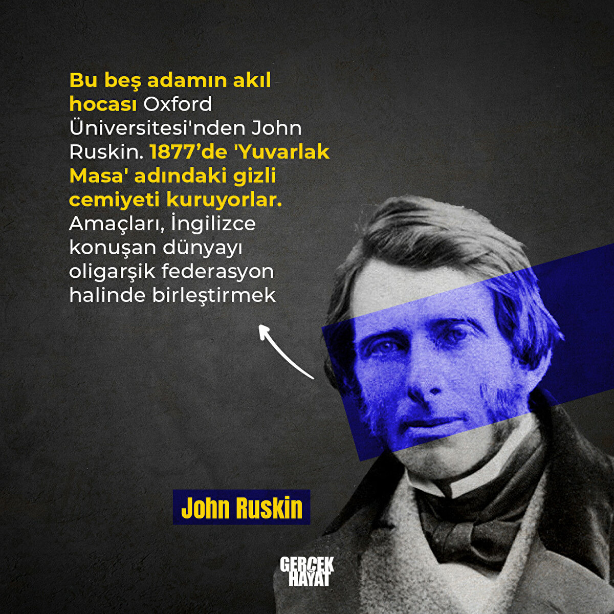 Bu beş adamın akıl hocası Oxford Üniversitesi'nden John Ruskin