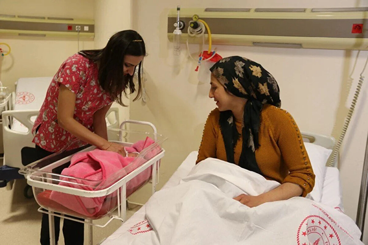 Diyarbakır Gazi Yaşargil Eğitim ve Araştırma Hastanesi'nde, anneler Fatma Şimşek ve Yasemin Petek'in yeni yılın ilk dakikalarında dünyaya getirdiği kız çocuklarına "Nisa" ve "Zeynep Lina" isimleri verildi.<br><br>