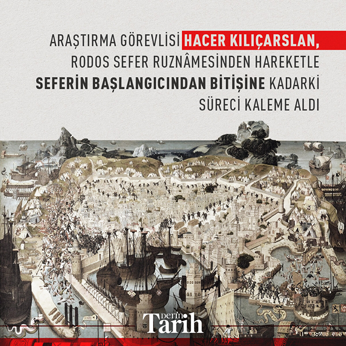 Araştırma Görevlisi Hacer Kılıçarslan, Rodos sefer ruznâmesinden hareketle seferin başlangıcından bitişine kadarki süreci kaleme aldı