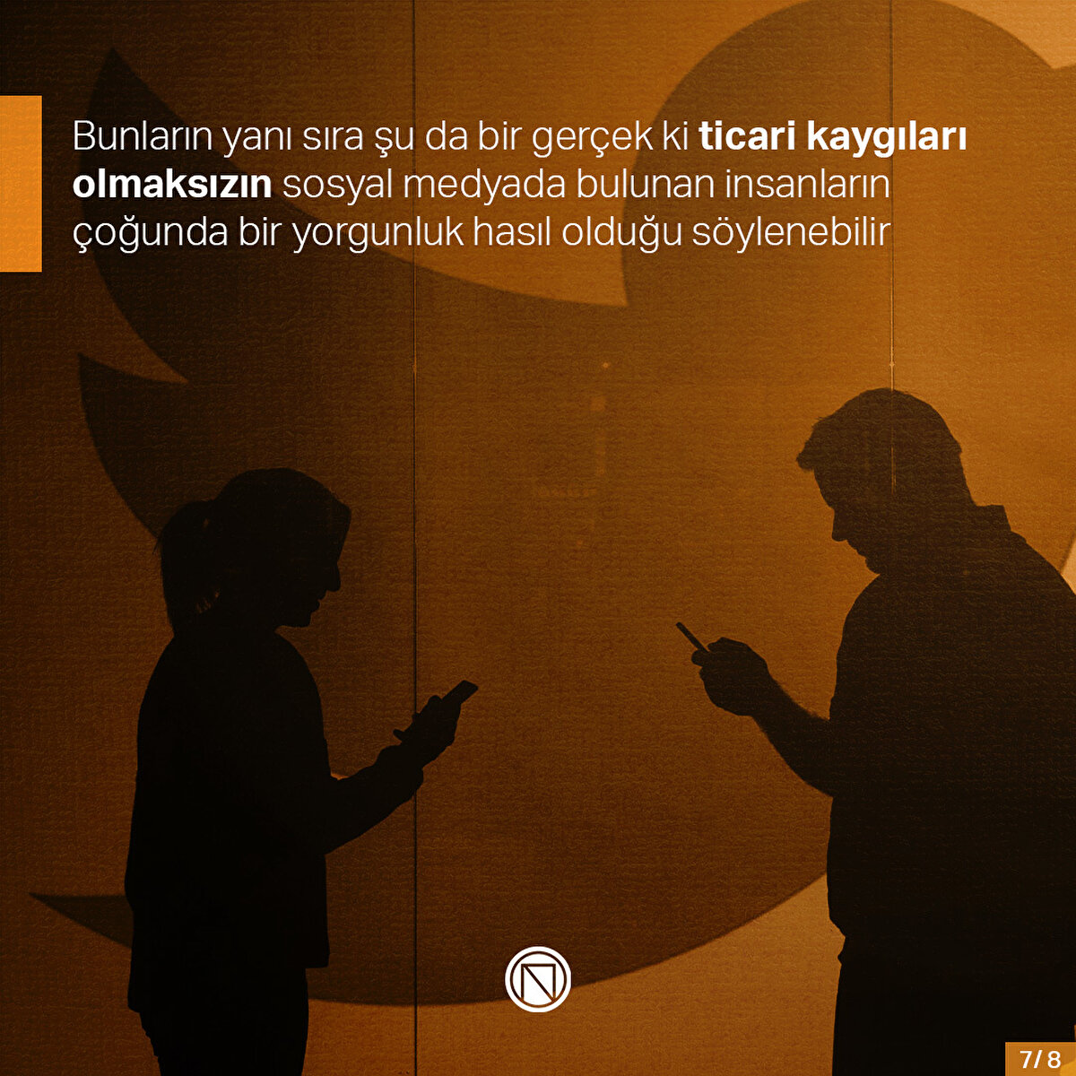 Bunların yanı sıra şu da bir gerçek ki ticari kaygıları olmaksızın sosyal medyada bulunan insanların çoğunda bir yorgunluk hasıl olduğu söylenebilir
