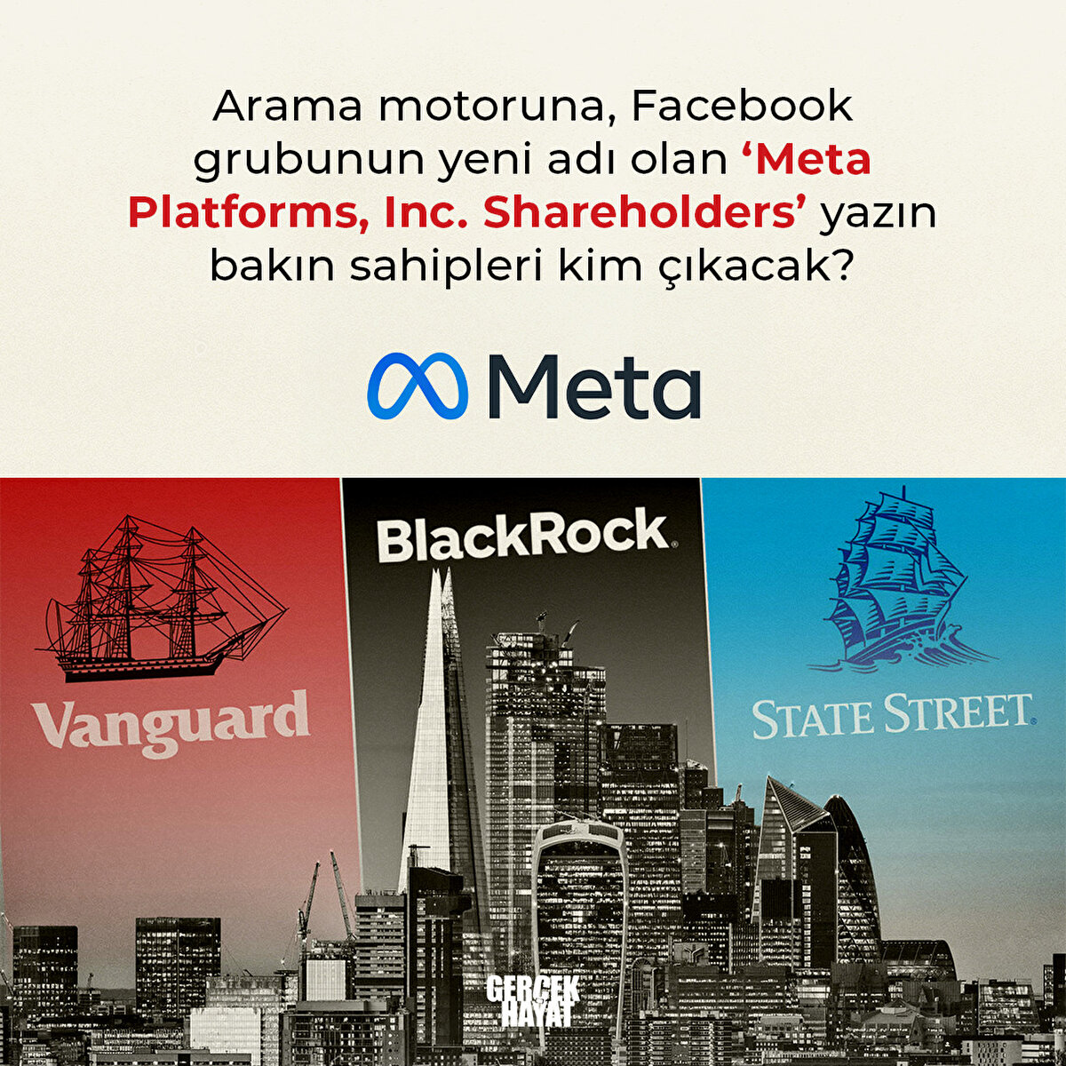Arama motoruna, ‘Meta Platforms, Inc. Shareholders’ yazın bakın sahipleri kim çıkacak?