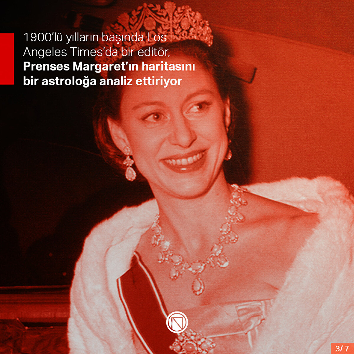 1900’lü yılların başında Los Angeles Times’da bir editör, Prenses Margaret’ın haritasını bir astroloğa analiz ettiriyor