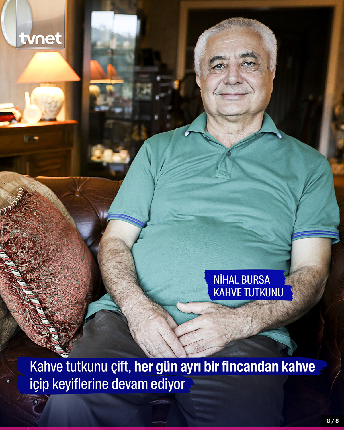 Kahve tutkunu çift, her gün ayrı bir fincandan kahve içip keyiflerine devam ediyor