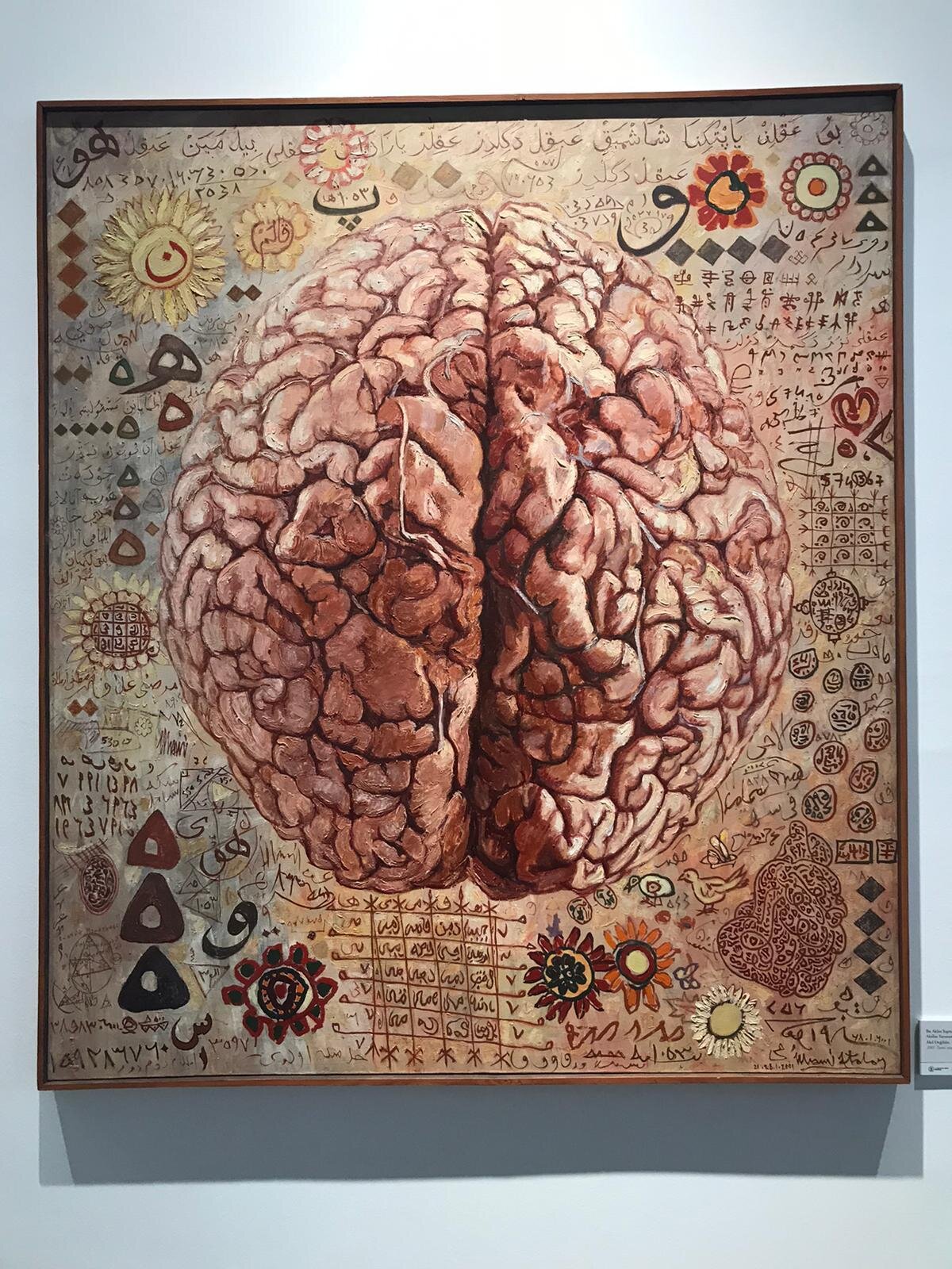 Bu Aklın Yaptığına Şaşmak Akıl Değildir, Akıllar Yaratan Aklı Bilmeyen Akıl, Akıl Değildir. 2001, tuval üzerine yağlı boya. 