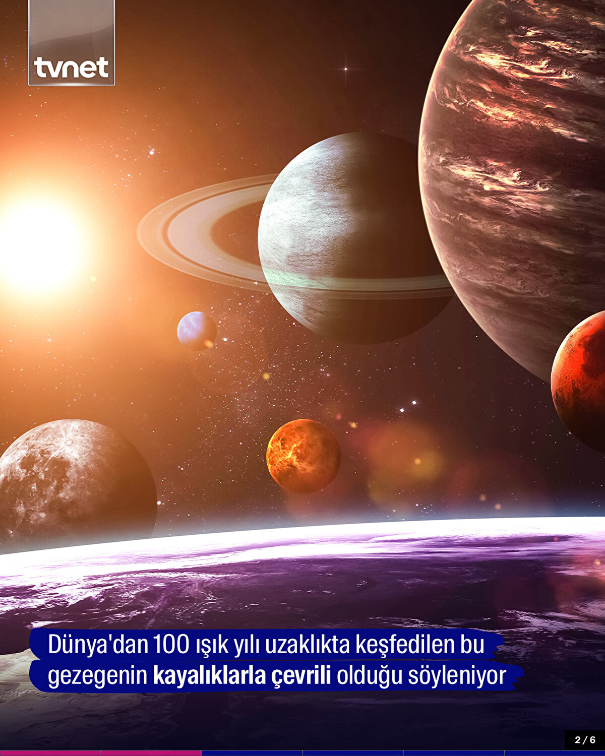 Dünya'dan 100 ışık yılı uzaklıkta keşfedilen bu gezegenin kayalıklarla çevrili olduğu söyleniyor