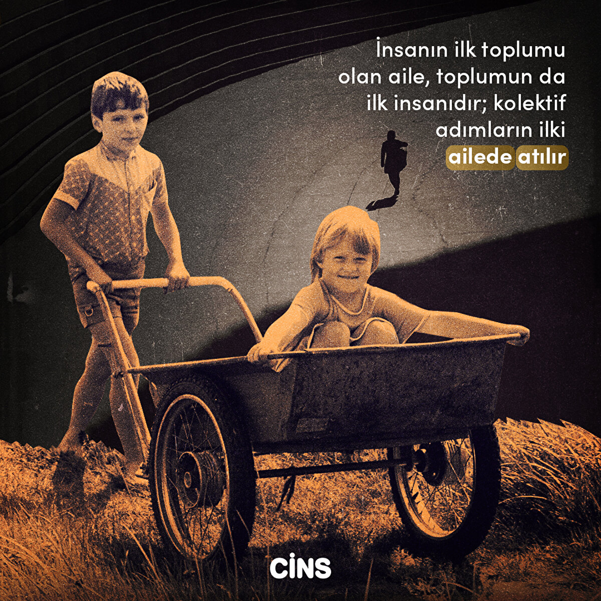 İnsanın ilk toplumu olan aile, toplumun da ilk insanıdır; kolektif adımların ilki ailede atılır