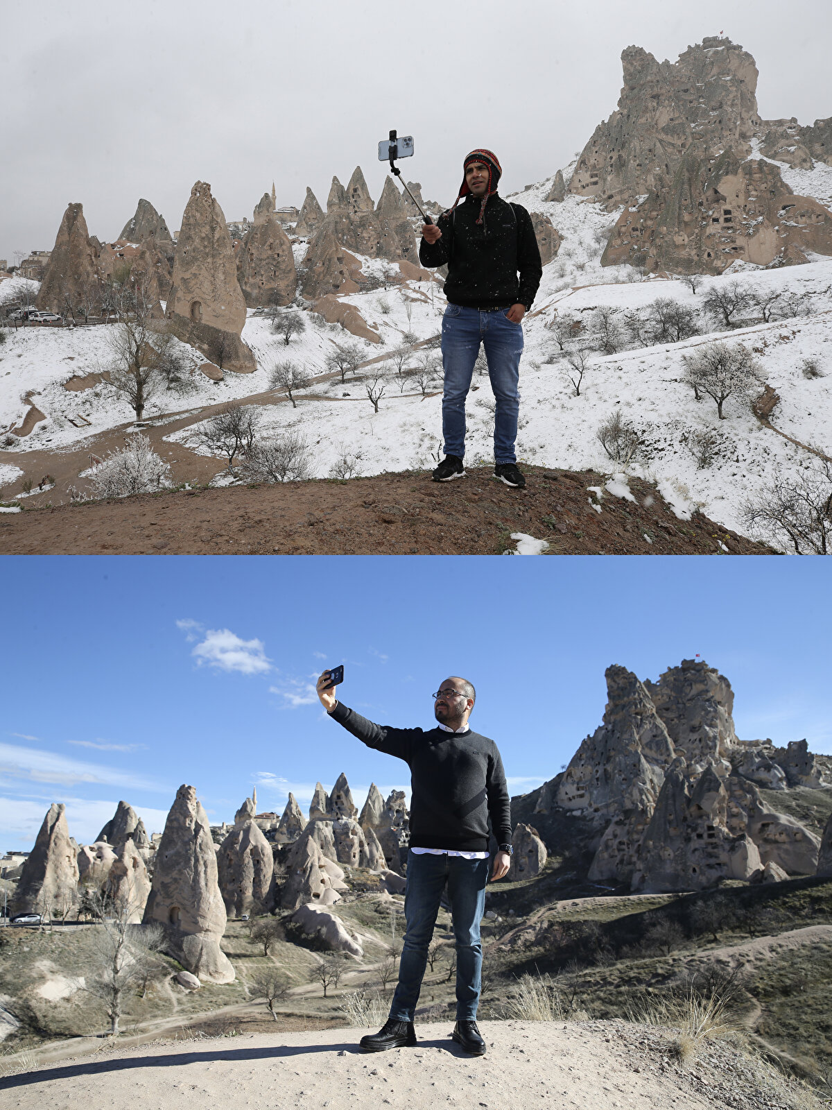 Uzun yıllar sıcaklık ortalaması verilerine göre, ocak ayında ortalama sıcaklık seviyesinin sıfırın altında olduğu bölgede, mevsim koşulları itibarıyla beyaza bürünmesi gereken turizm merkezlerine gelen turistler kuru zeminle karşılaşıyor.