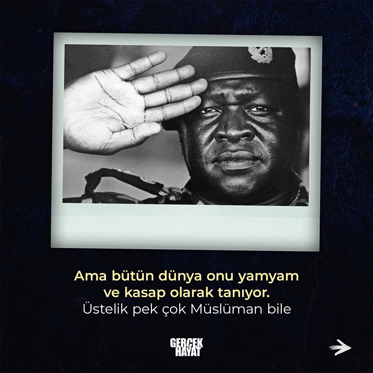 Ama bütün dünya onu yamyam ve kasap olarak tanıyor