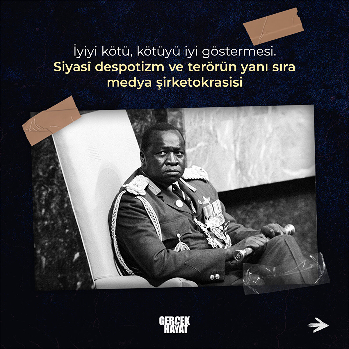 Siyasî despotizm ve terörün yanı sıra medya şirketokrasisi