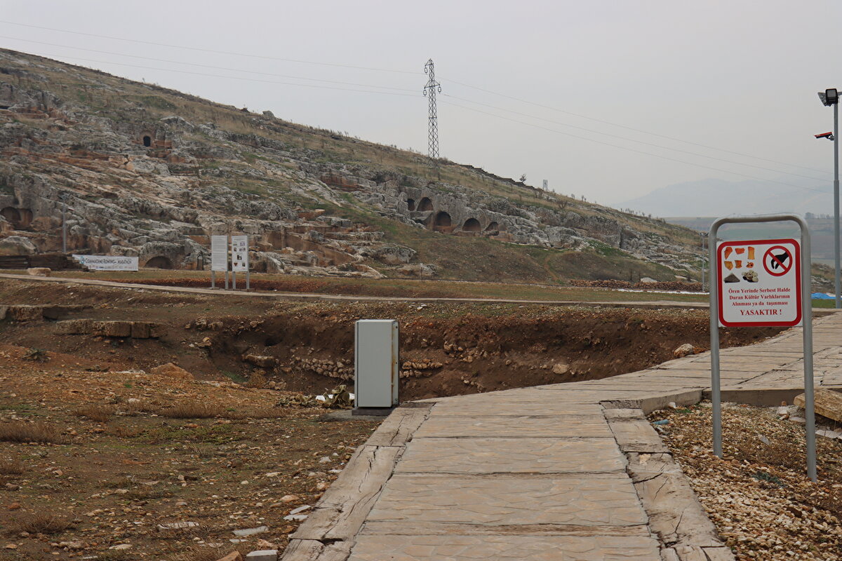 Kazılarda bulunan diğer mozaiğin de 2. yüzyıla tarihlendiğini dile getiren Alkan, "Bu mozaik üzerinde ağ motifi bulunmaktadır. Siyah, beyaz, turuncu ve mavi renk skalalarıyla karşımıza çıkıyor" bilgisini verdi.<br>