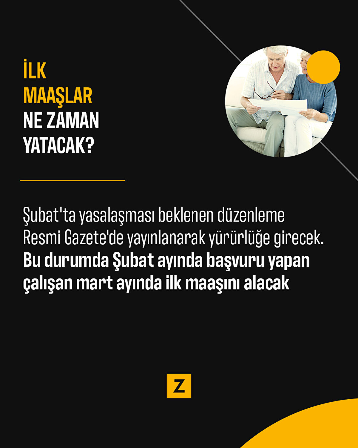 İlk maaşlar ne zaman yatacak?

Şubat'ta yasalaşması beklenen düzenleme Resmi Gazete'de yayınlanarak yürürlüğe girecek. Bu durumda Şubat ayında başvuru yapan çalışan mart ayında ilk maaşını alacak