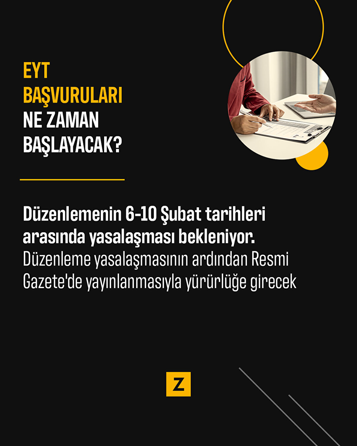 EYT başvuruları ne zaman başlayacak?

Düzenlemenin 6-10 Şubat tarihleri arasında yasalaşması bekleniyor. Düzenleme yasalaşmasının ardından Resmi Gazete'de yayınlanmasıyla yürürlüğe girecek