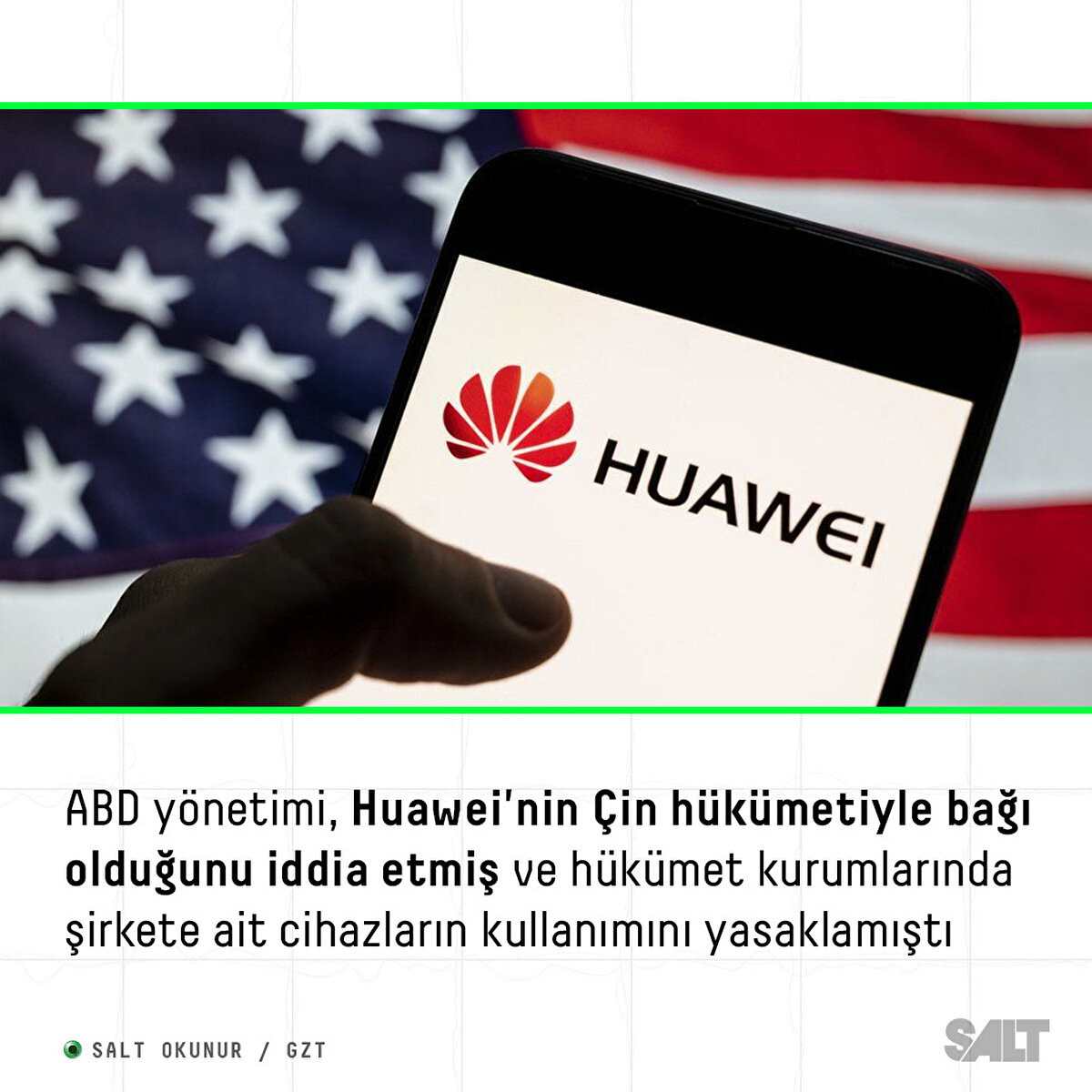 ABD yönetimi, Huawei'nin Çin hükümetiyle bağı olduğunu iddia etmiş ve hükümet kurumlarında şirkete ait cihazların kullanımını yasaklamıştı