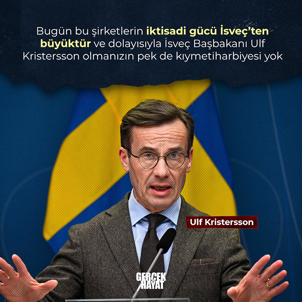 İsveç Başbakanı Ulf Kristersson olmanızın pek de kıymetiharbiyesi yok