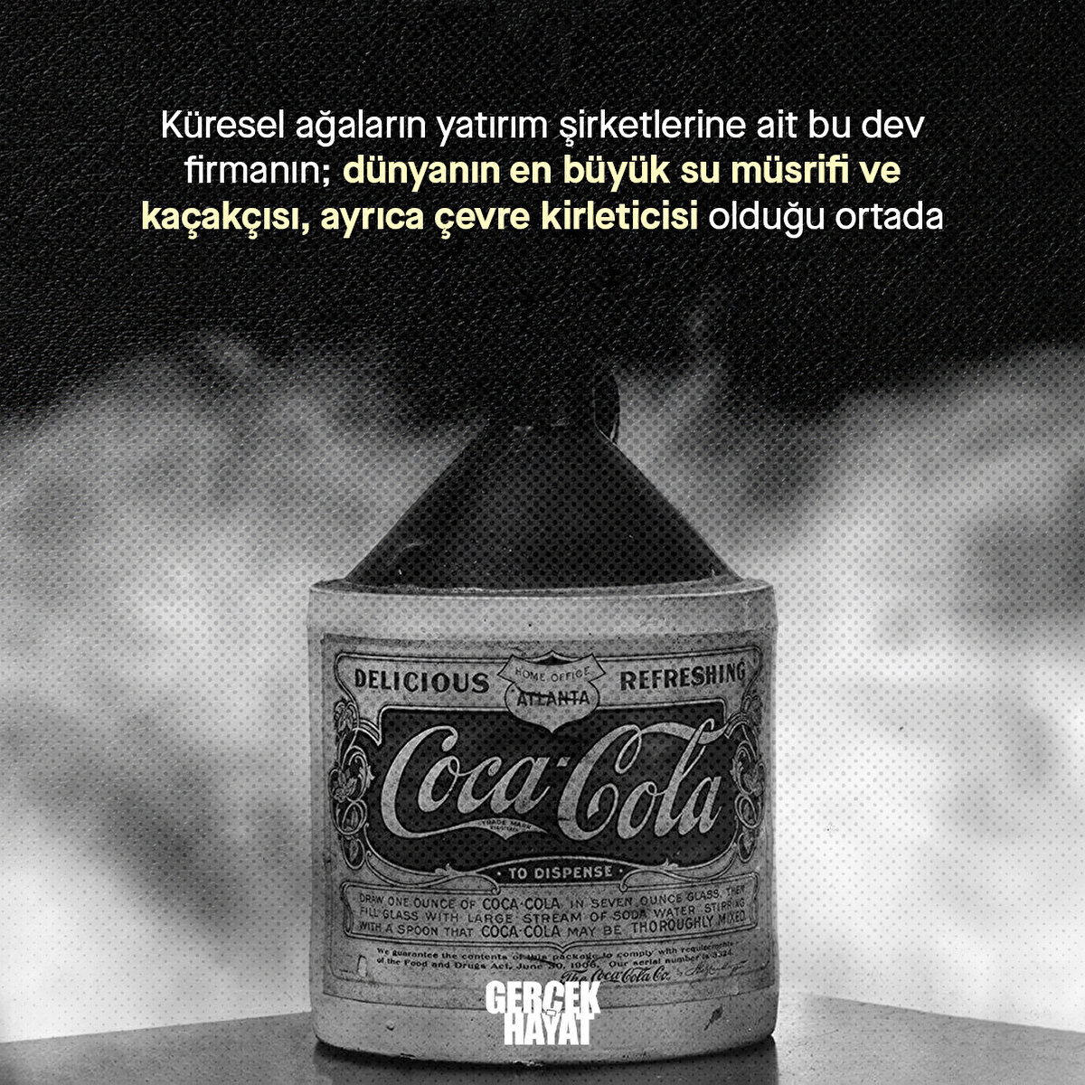 Dünyanın en büyük su müsrifi ve kaçakçısı, ayrıca çevre kirleticisi olduğu ortada 