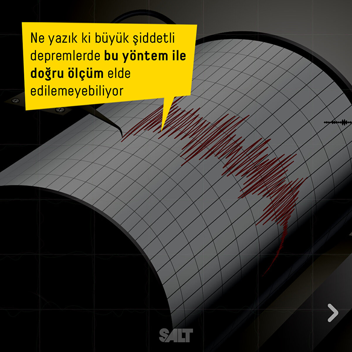 Ne yazık ki büyük şiddetli depremlerde bu yöntem ile doğru ölçüm elde edilemeyebiliyor