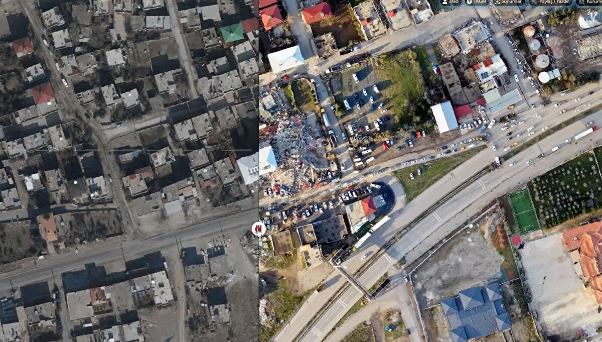 Bakanlıktan yapılan yazılı açıklamaya göre; depremden etkilenen 10 il için uzman ekiplerle hasar tespit çalışmaları karadan ve havadan sürdürülüyor. Depremde hasar gören 10 ilde karadan yapılan hasar tespit çalışmalarının yanı sıra anlık alınan uçak İHA, dron ve Göktürk uydu görüntüleriyle de dijital şehir ikizi görüntüleri karşılaştırılarak ön hasar tespit çalışmalarına katkı sağlanıyor. 