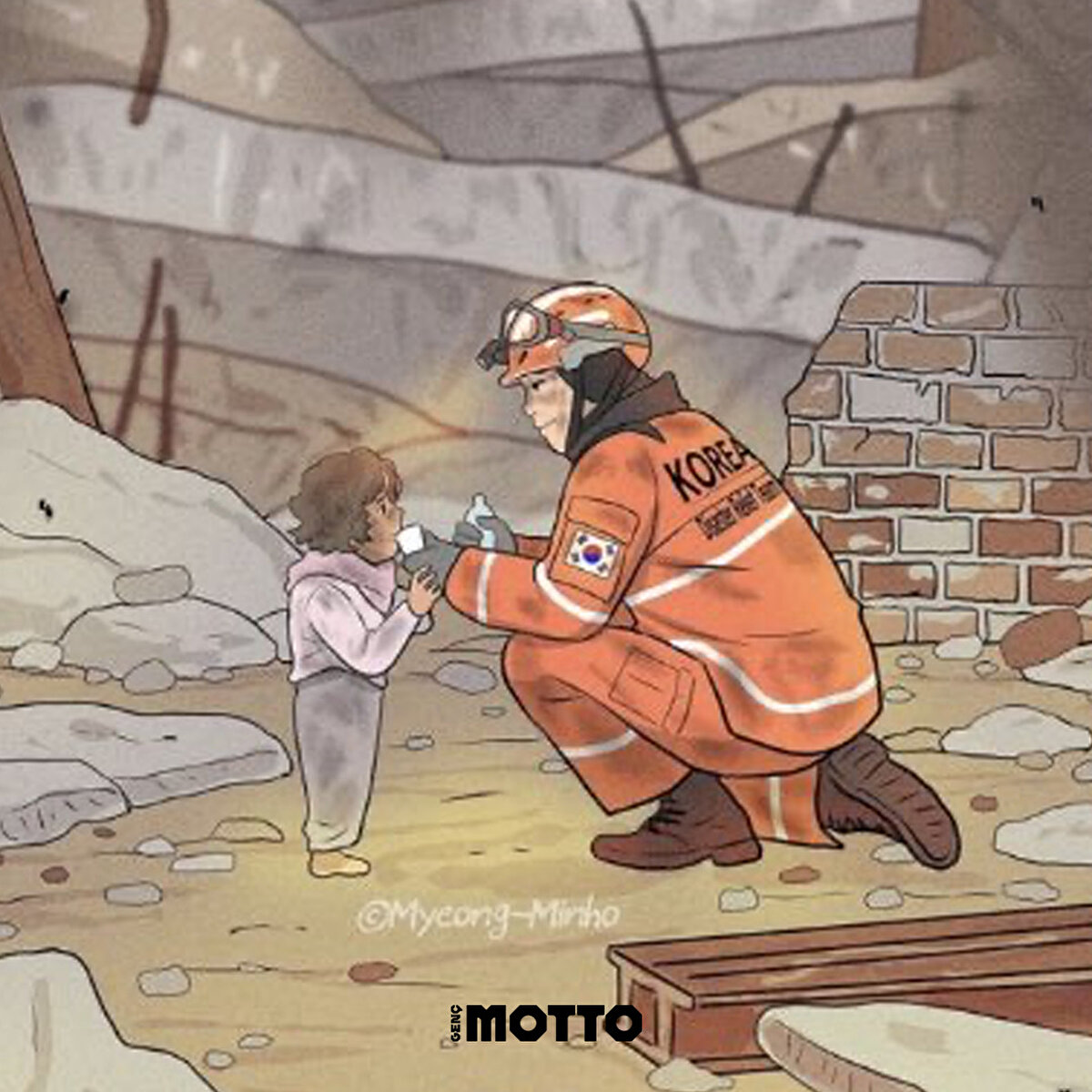 Myeong-Minho Güney Kore'den Türkiye'ye uzanan dostluğu böyle çizmiş
