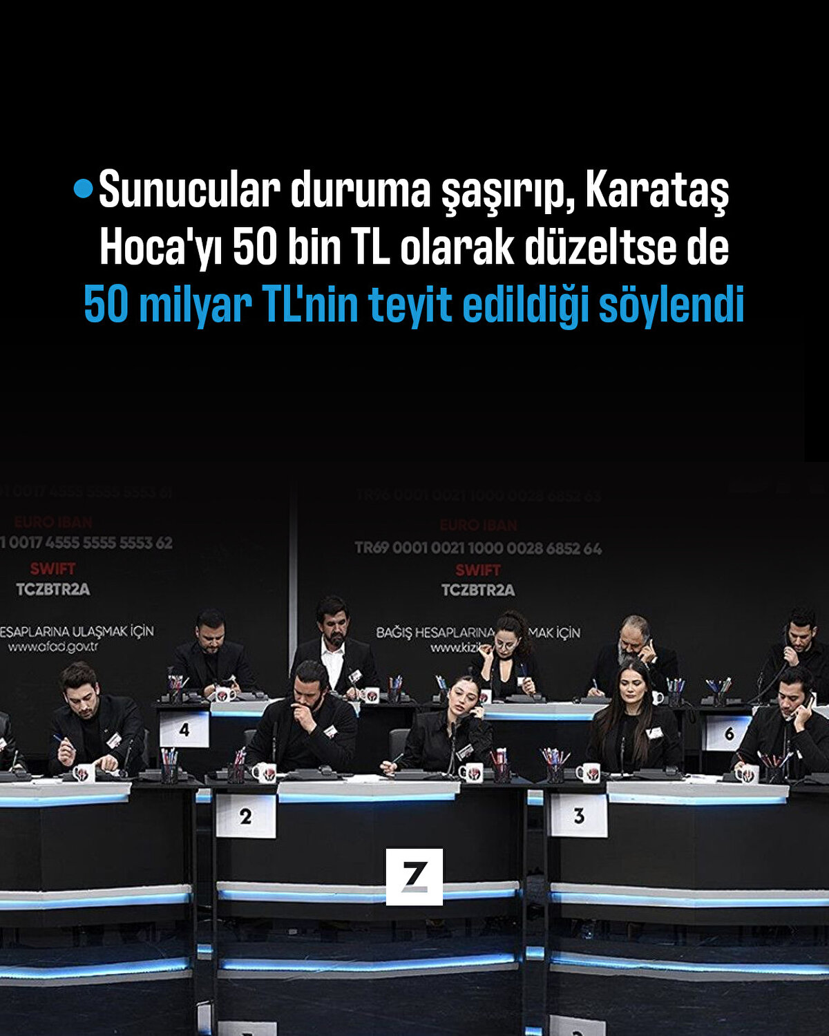 Sunucular duruma şaşırıp, Karataş Hoca'yı 50 bin TL olarak d&#252;zeltse de 50 milyar TL'nin teyit edildiği s&#246;ylendi