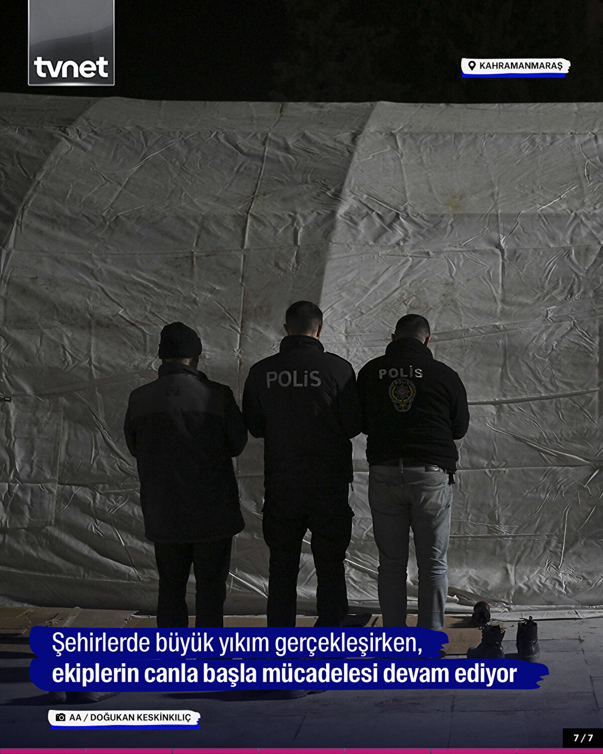 Şehirlerde büyük yıkım gerçekleşirken, ekiplerin canla başla mücadelesi devam ediyor