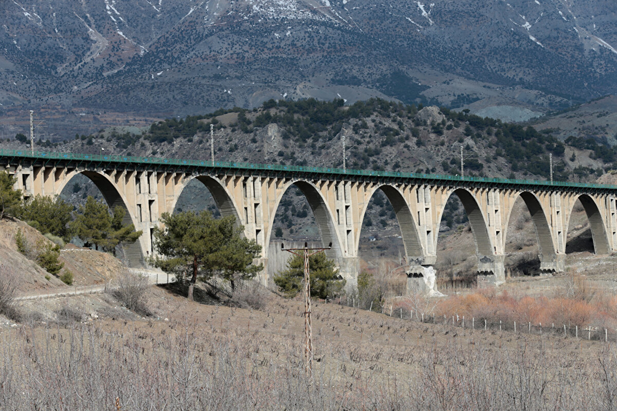 Sultan 2. Abdulhamid'in Bağdat Demiryolu Projesi kapsamında Almanlar tarafından 1929 yılında Göksu Nehri üzerinde inşa edilen tarihi Göksu Viyadüğü (Alman Köprüsü), deprem felaketinde ciddi bir zarar görmedi.<br>