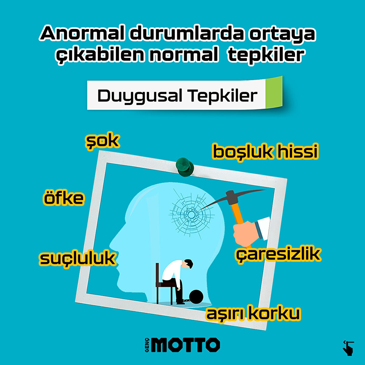 Duygusal Tepkiler- şok - &#246;fke- su&#231;luluk- aşırı korku- boşluk hissi- &#231;aresizlik