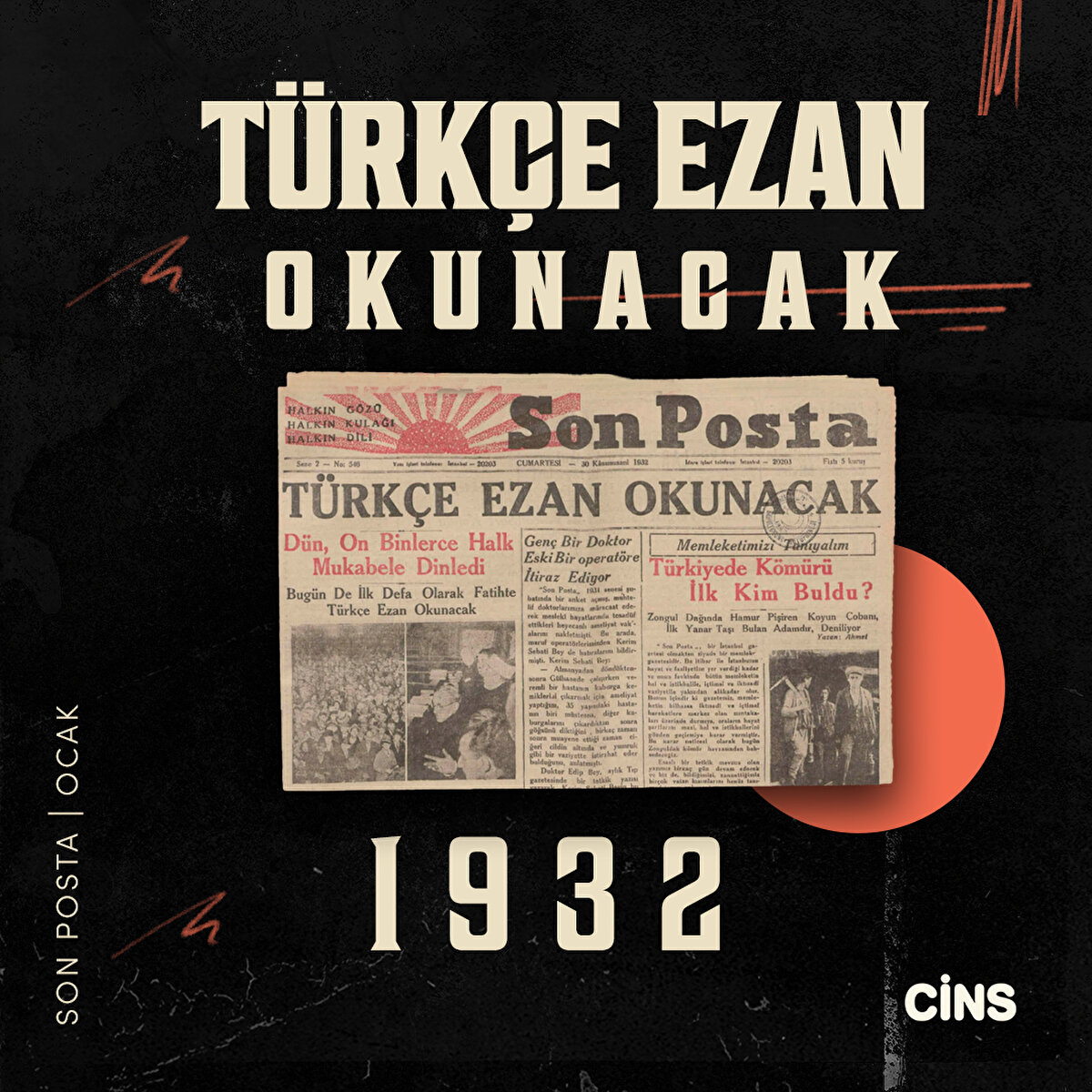 Türkçe Ezan Okunacak, Ocak 1932, Son Posta