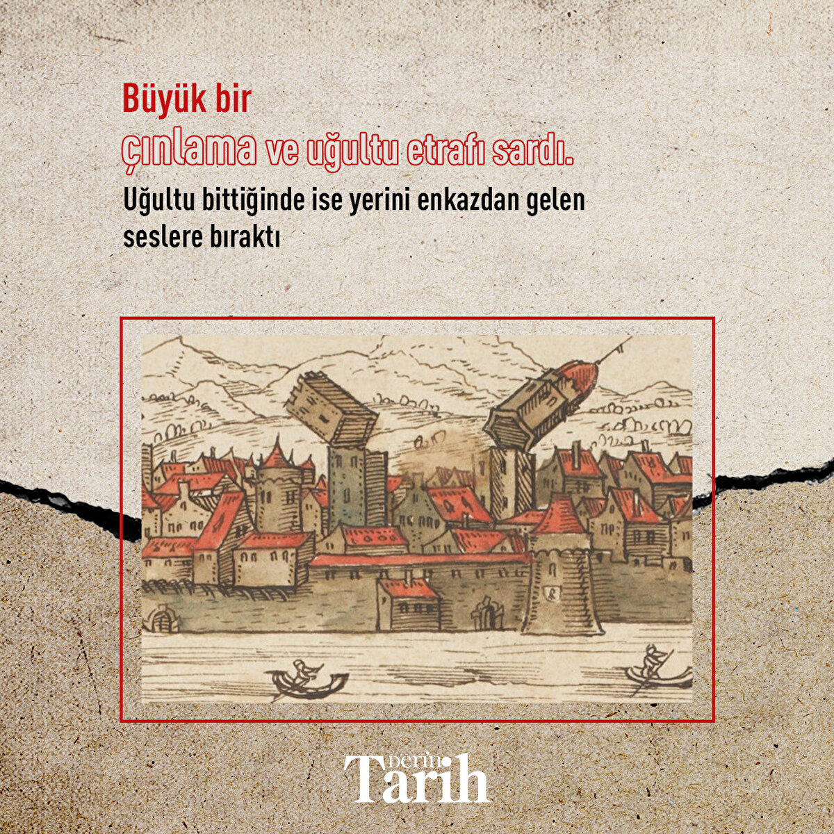 B&#252;y&#252;k bir &#231;ınlama ve uğultu etrafı sardı. Uğultu bittiğinde ise yerini enkazdan gelen seslere bıraktı