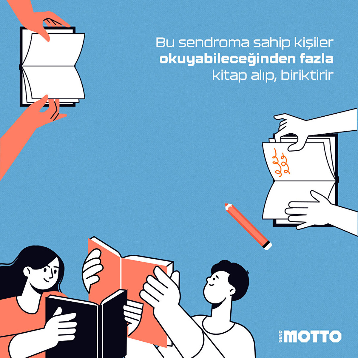 Bu sendroma sahip kişiler okuyabileceğinden fazla kitap alıp, biriktirir