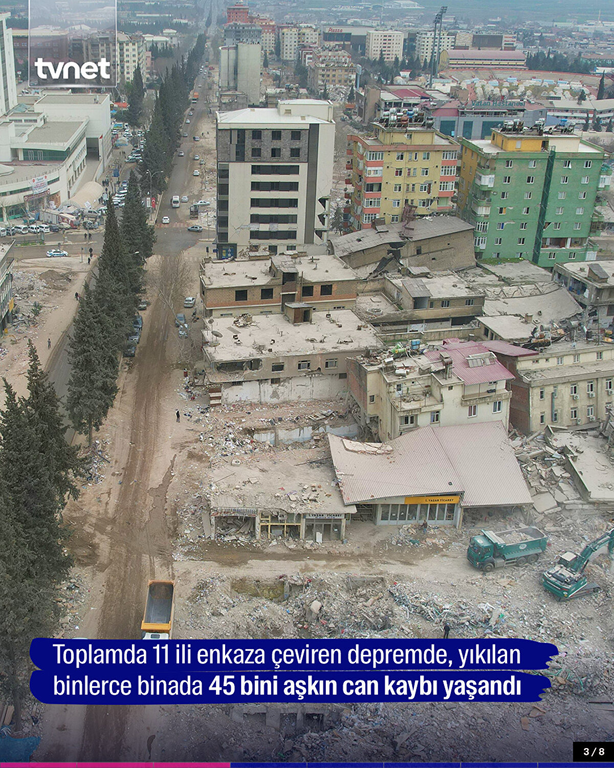Toplamda 11 ili enkaza çeviren depremde, yıkılan binlerce binada 45 bini aşkın can kaybı yaşandı