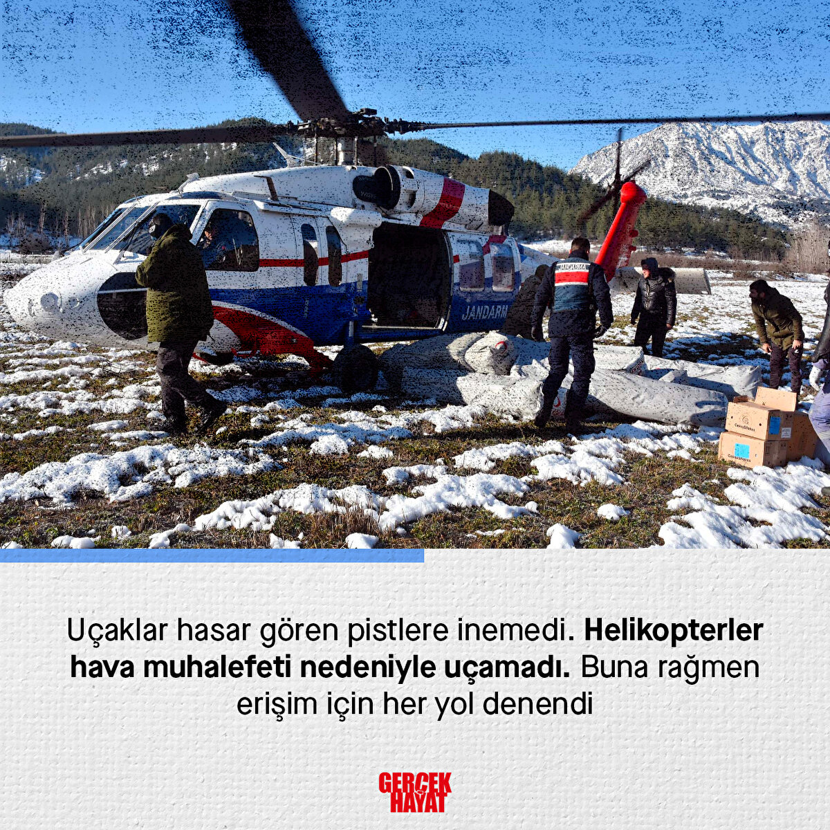 Uçaklar hasar gören pistlere inemedi