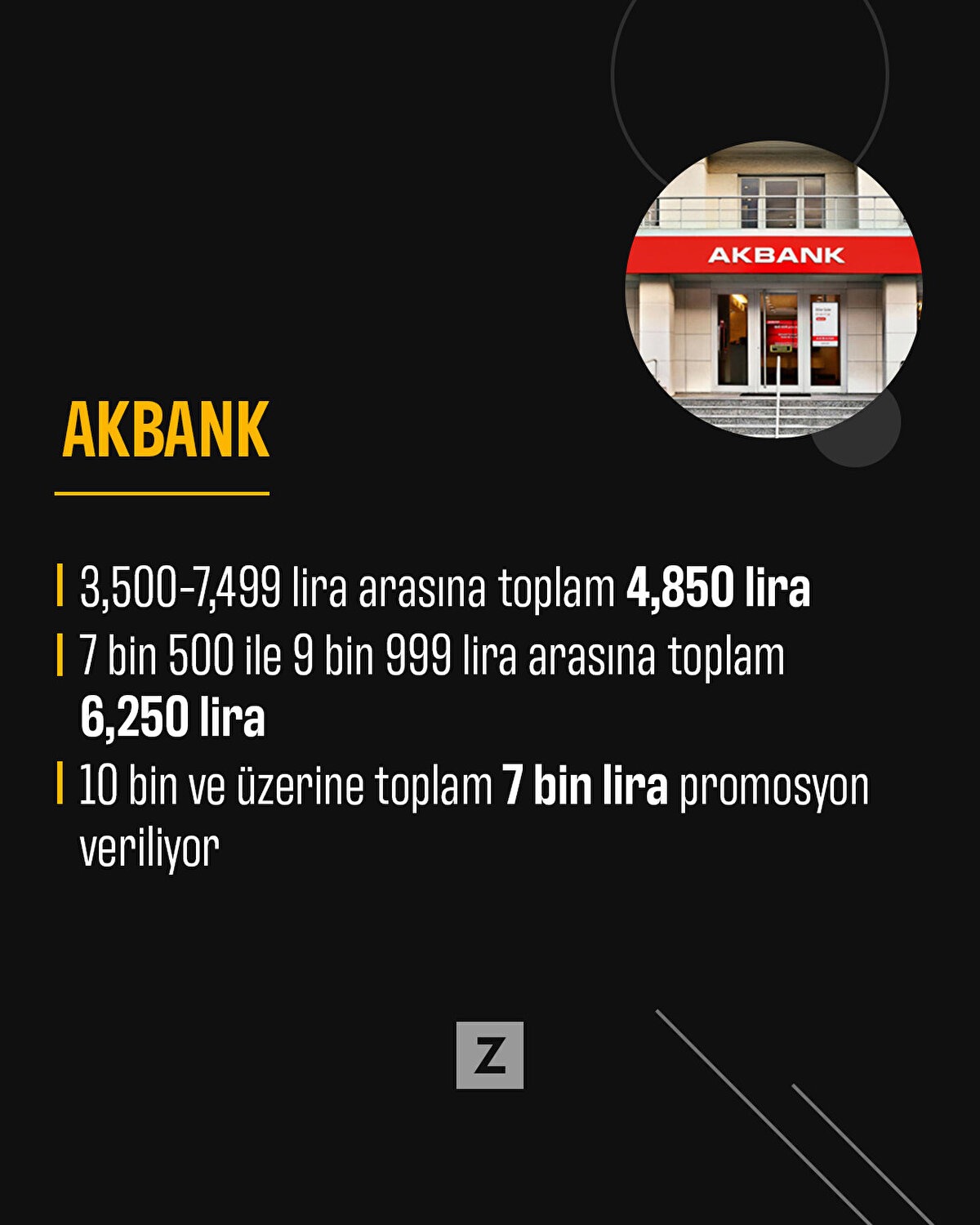 Emekli promosyon kampanyası 01-31 Mart 2023 arasında geçerli
Maaşı 3,499 TL'ye kadar olanlara toplam 4 bin 200 lira

3 bin 500-7 bin 499 lira arasına toplam 4 bin 850 lira

7 bin 500 ile 9 bin 999 lira arasına toplam 6 bin 250 lira

10 bin ve üzerine toplam 7 bin lira promosyon veriliyor