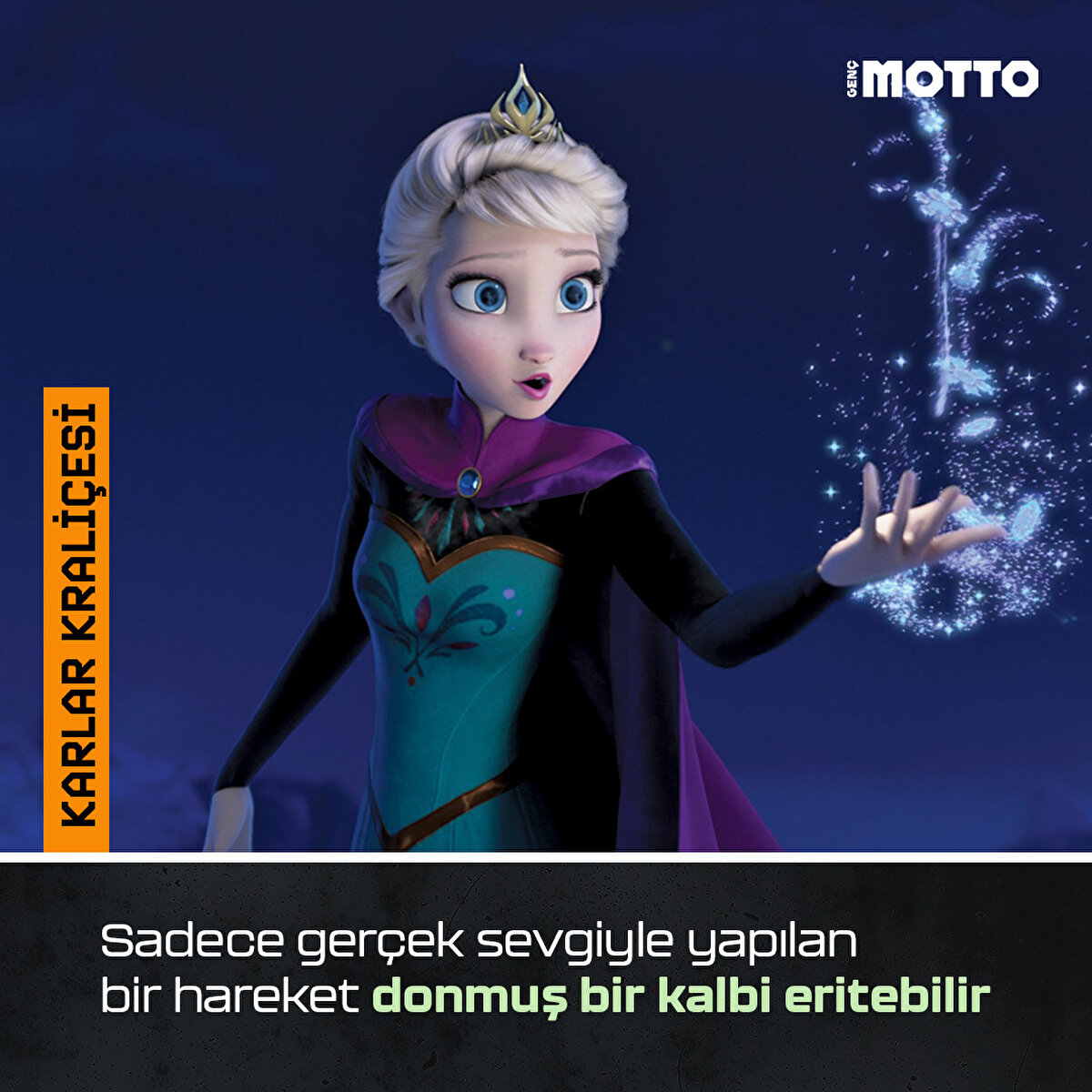 Sadece gerçek sevgiyle yapılan bir hareket donmuş bir kalbi eritebilir 