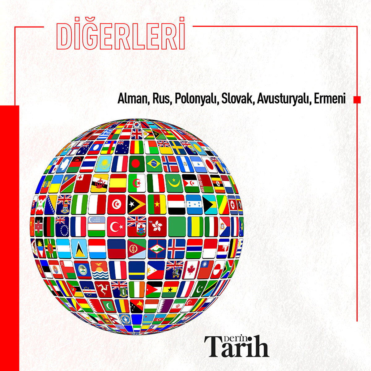 Diğerleri: Alman, Rus, Polonyalı, Slovak, Avusturyalı, Ermeni.