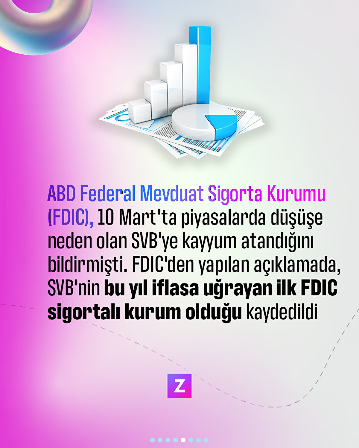 ABD Federal Mevduat Sigorta Kurumu (FDIC), 10 Mart'ta piyasalarda düşüşe neden olan SVB'ye kayyum atandığını bildirmişti. FDIC'den yapılan açıklamada, SVB'nin bu yıl iflasa uğrayan ilk FDIC sigortalı kurum olduğu kaydedildi