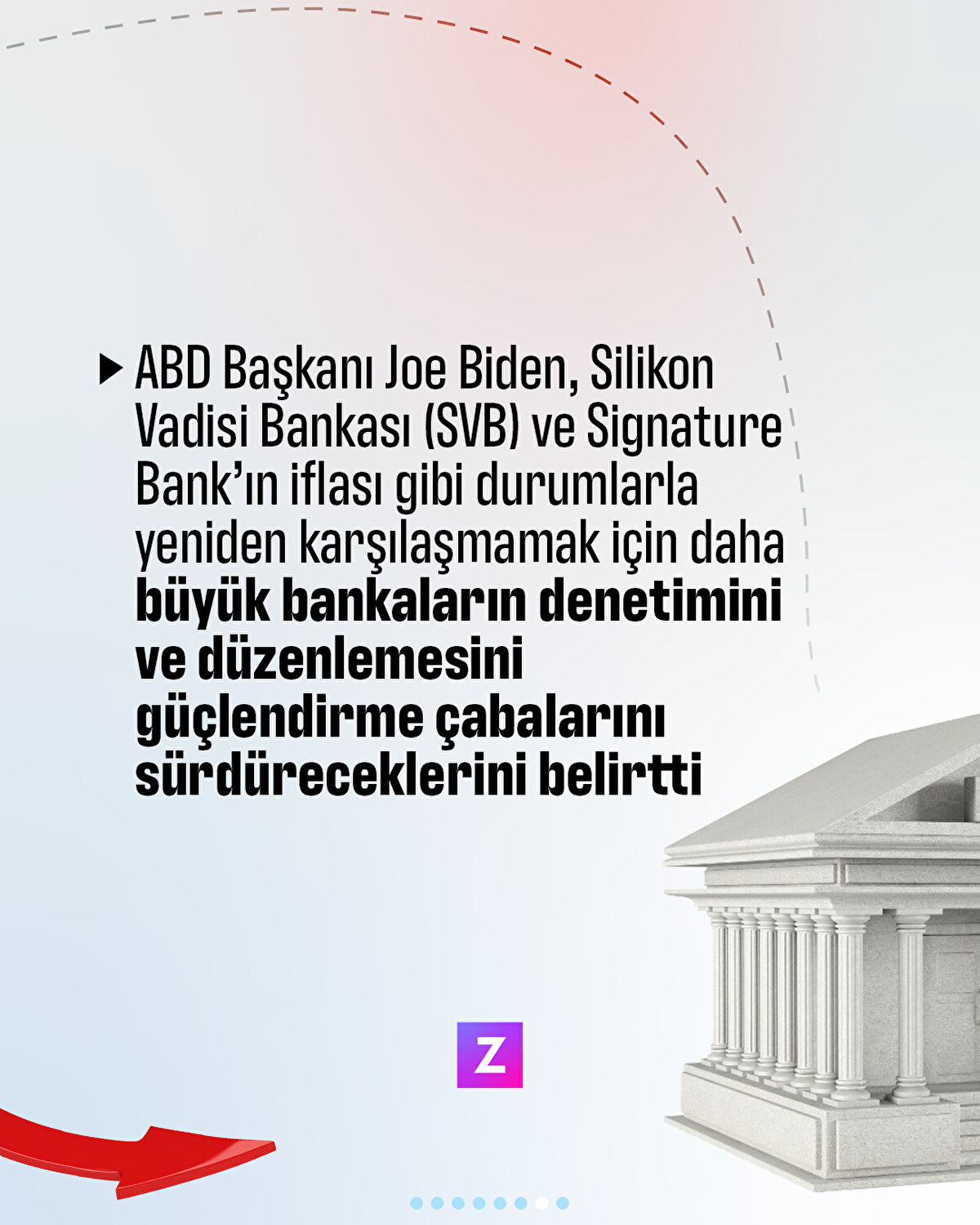 ABD Başkanı Joe Biden, Silikon Vadisi Bankası (SVB) ve Signature Bank’ın iflası gibi durumlarla yeniden karşılaşmamak için daha büyük bankaların denetimini ve düzenlemesini güçlendirme çabalarını sürdüreceklerini belirtti