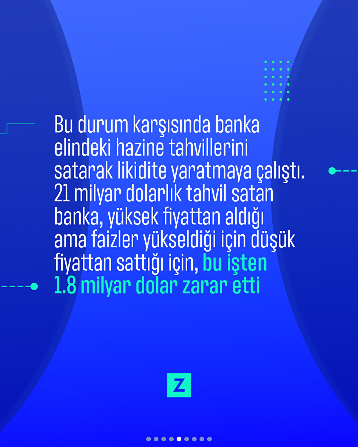 Bu durum karşısında banka elindeki hazine tahvillerini satarak likidite yaratmaya çalıştı. 21 milyar dolarlık tahvil satan banka, yüksek fiyattan aldığı ama faizler yükseldiği için düşük fiyattan sattığı için, bu işten 1.8 milyar dolar zarar etti