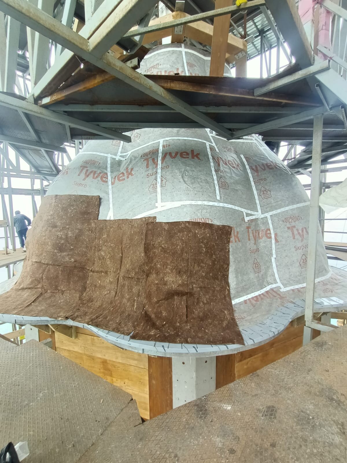 Kız Kulesi'nde kubbe ahşap imalatları tamamlandı.<br><br>