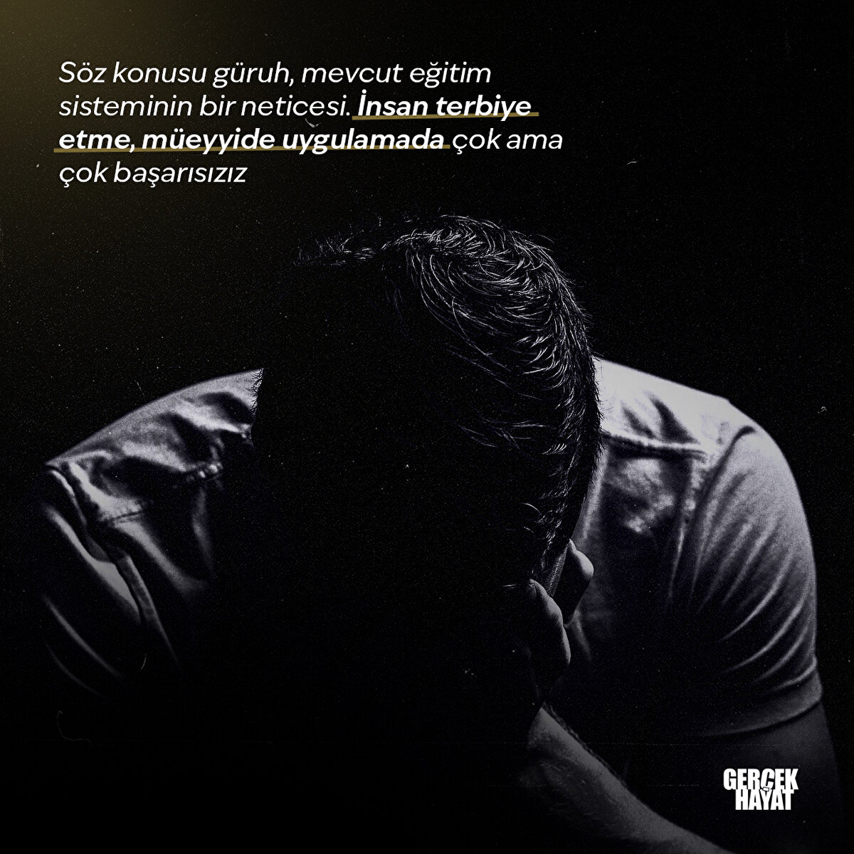 İnsan terbiye etme, müeyyide uygulamada çok ama çok başarısızız