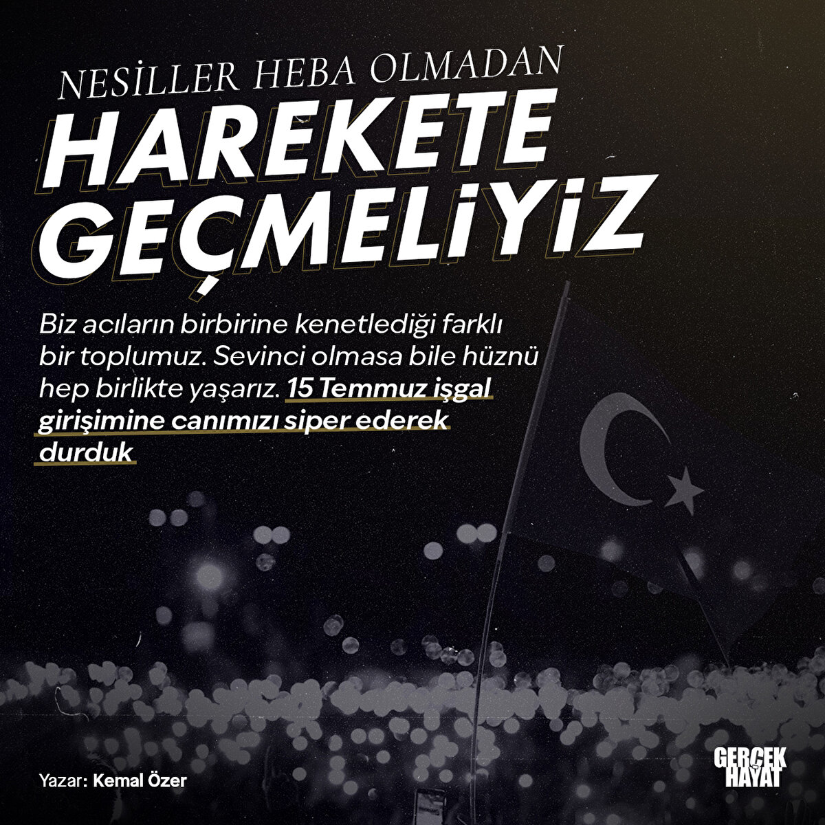 Biz acıların birbirine kenetlediği farklı bir toplumuz