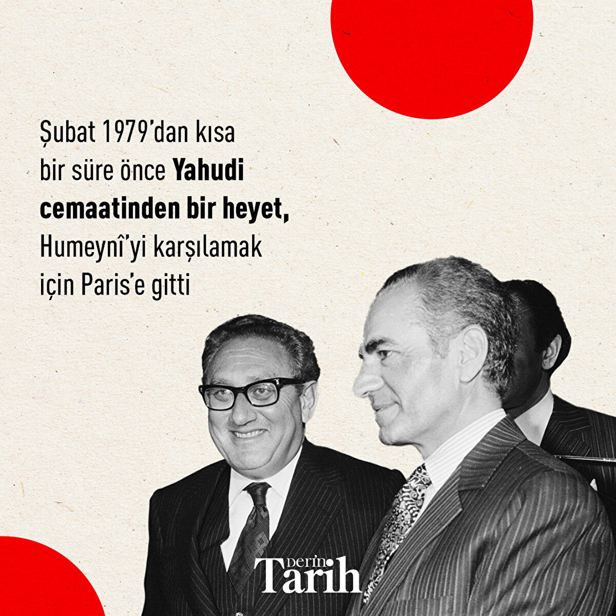Şubat 1979’dan kısa bir s&#252;re &#246;nce Yahudi cemaatinden bir heyet, Humeyn&#238;’yi karşılamak i&#231;in Paris’e gitti