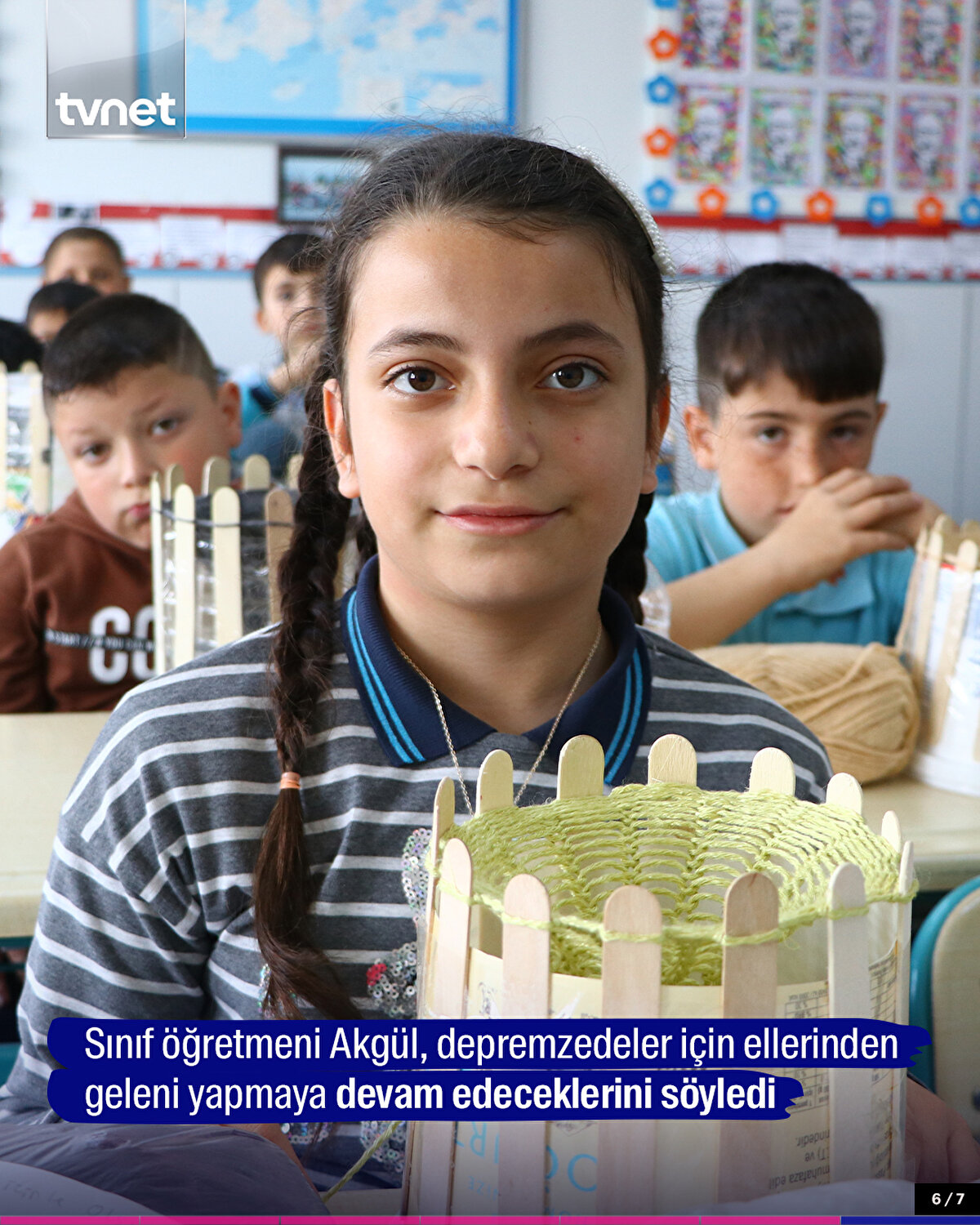 Sınıf öğretmeni Nurcan Koşar Akgül, depremzedeler için ellerinden geleni yapmaya devam edeceklerini söyledi