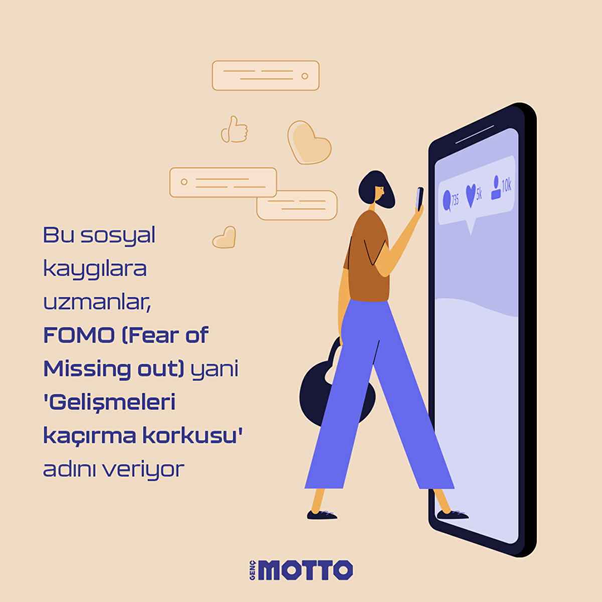 Bu sosyal kaygılara uzmanlar, FOMO (Fear of Missing out) yani 'Gelişmeleri kaçırma korkusu' adını veriyor