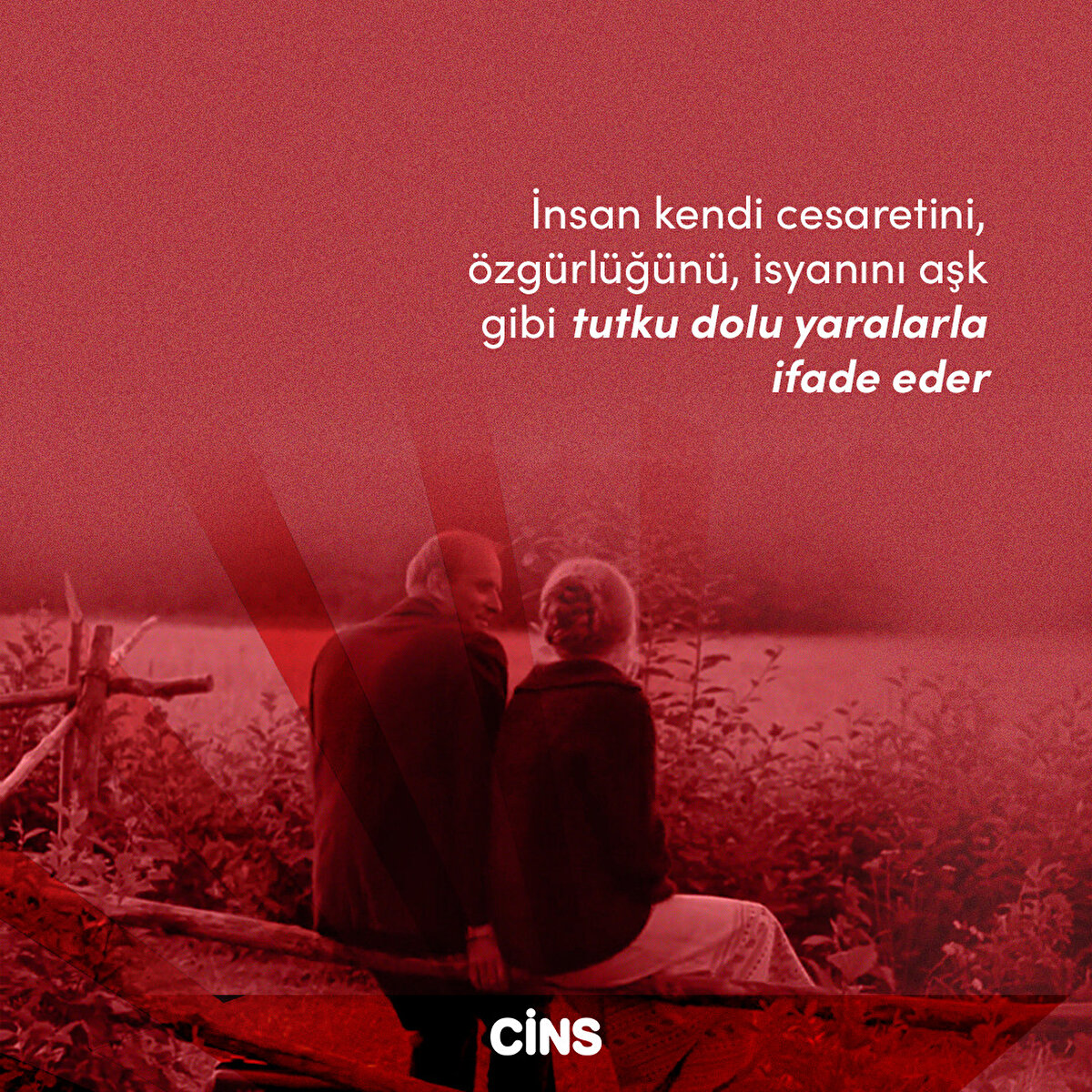 İnsan kendi cesaretini, özgürlüğünü, isyanını aşk gibi tutku dolu yaralarla ifade eder